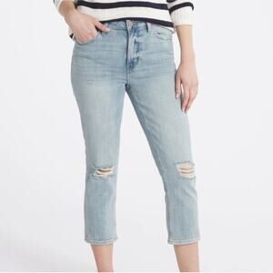 Cosmic Blue Love Light Wash Brielle Vintage High Rise Capri Jeans Size 32/14